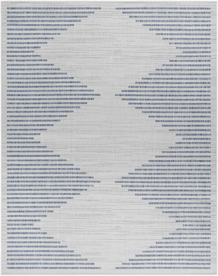Modern Geometrical Style Blue And Ivory Area Rug - The Rug Decor