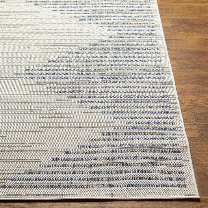 Modern Geometrical Style Blue And Ivory Area Rug - The Rug Decor