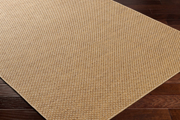 Modern Geometrical Tan and Natural Brown Outdoor safe jute area rug - The Rug Decor