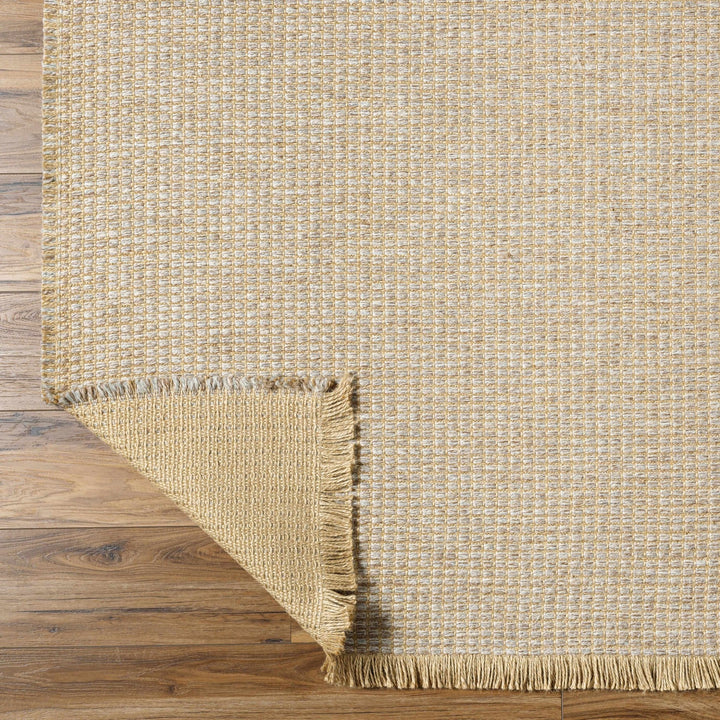 Modern Geometrical Texture Gray and Tan Multi Size Jute Area Rug - The Rug Decor
