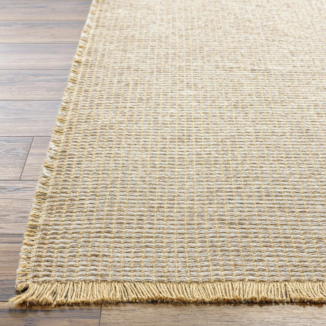 Modern Geometrical Texture Gray and Tan Multi Size Jute Area Rug - The Rug Decor