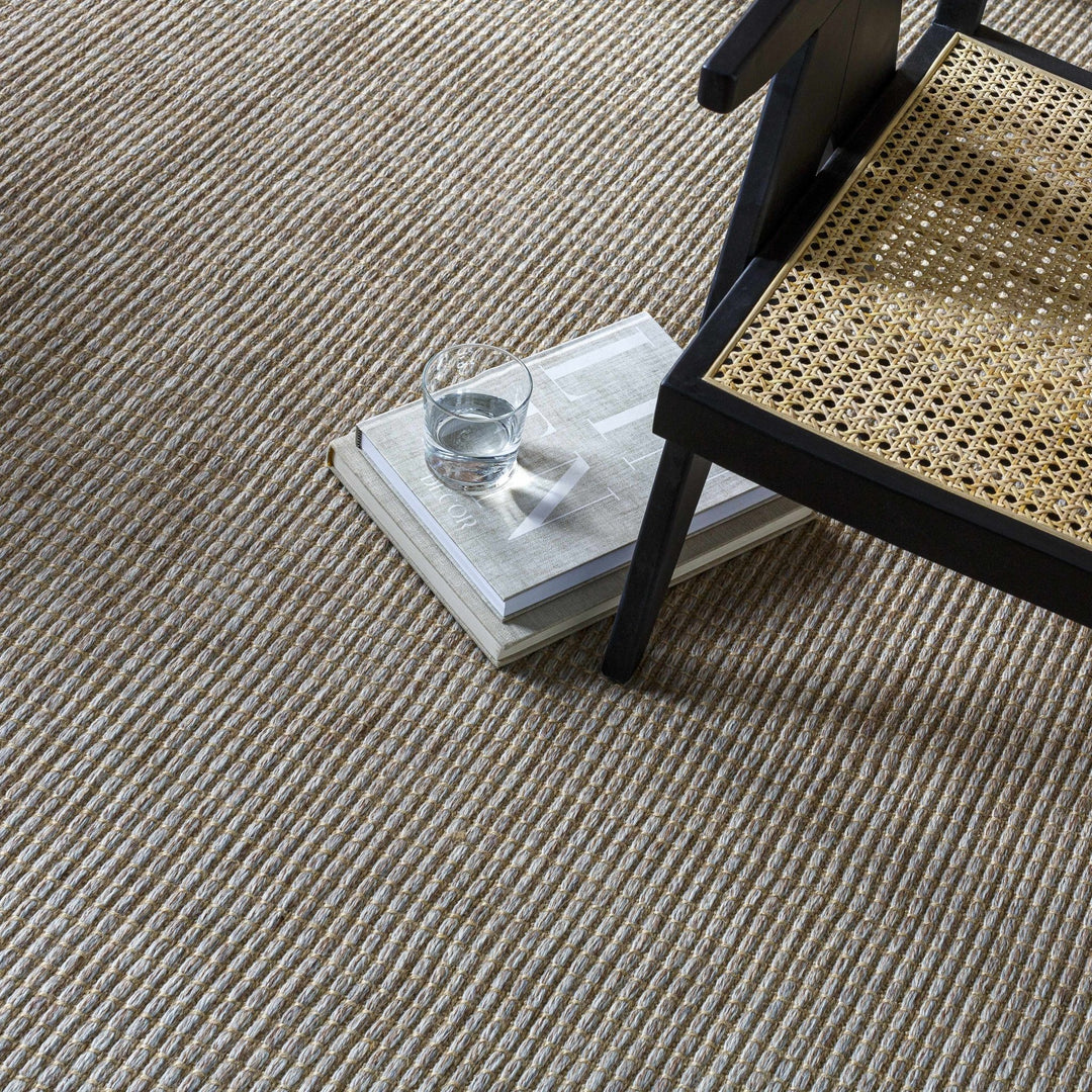 Modern Geometrical Texture Gray and Tan Multi Size Jute Area Rug - The Rug Decor