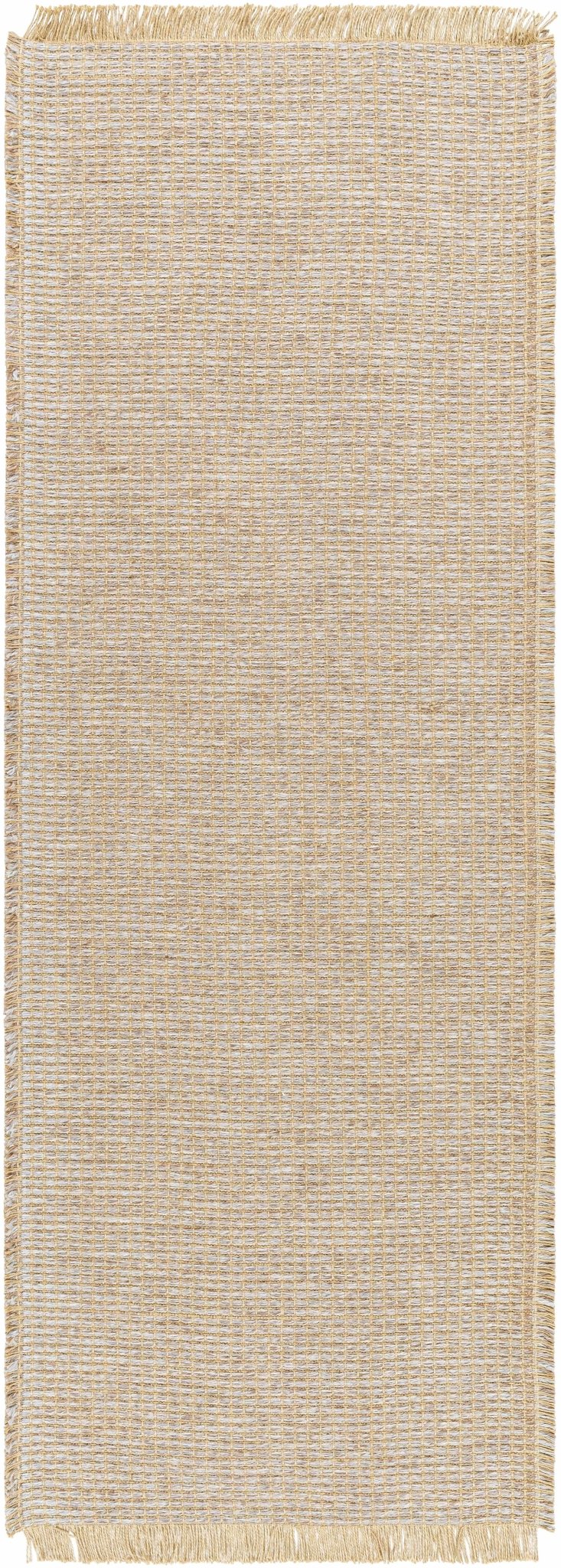 Modern Geometrical Texture Gray and Tan Multi Size Jute Area Rug - The Rug Decor