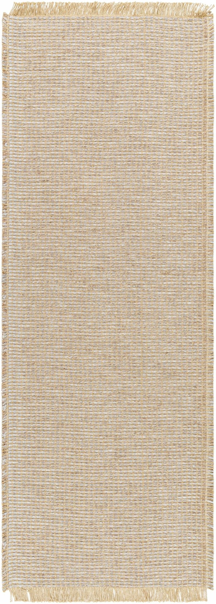Modern Geometrical Texture Gray and Tan Multi Size Jute Area Rug - The Rug Decor