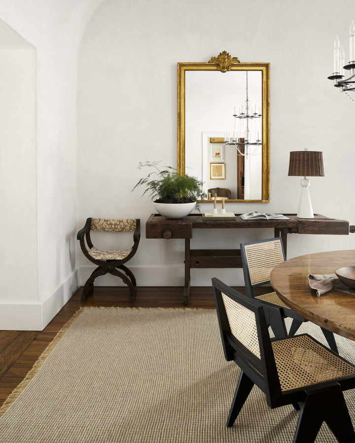 Modern Geometrical Texture Gray and Tan Multi Size Jute Area Rug - The Rug Decor