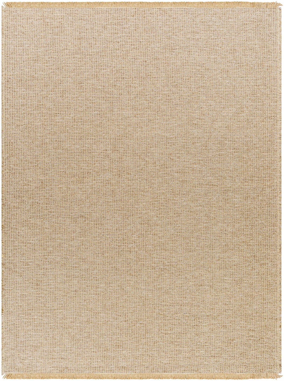 Modern Geometrical Texture Light Brown and Tan Multi Size Jute Area Rug - The Rug Decor