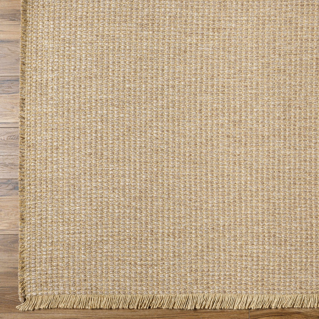 Modern Geometrical Texture Light Brown and Tan Multi Size Jute Area Rug - The Rug Decor