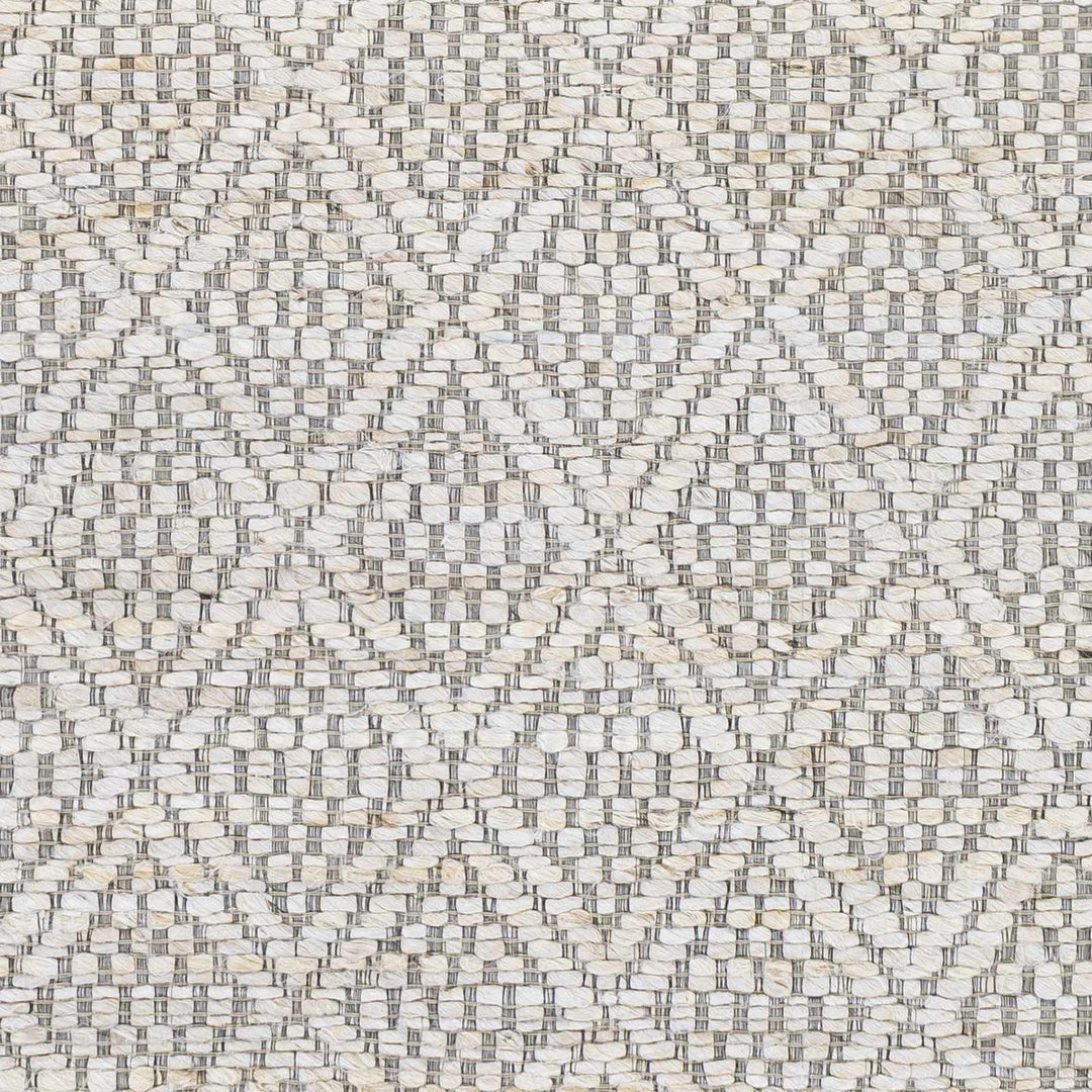 Modern Geometrical Textured Hand Woven Ivory and Black Jute Area Rug - The Rug Decor