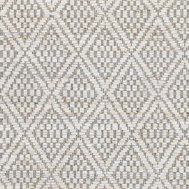 Modern Geometrical Textured Hand Woven Ivory and Black Jute Area Rug - The Rug Decor