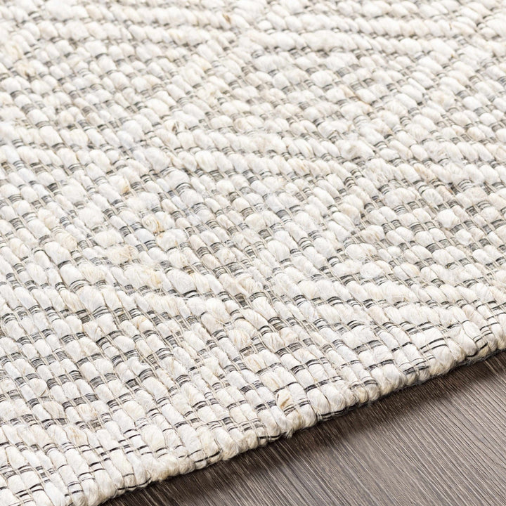 Modern Geometrical Textured Hand Woven Ivory and Black Jute Area Rug - The Rug Decor