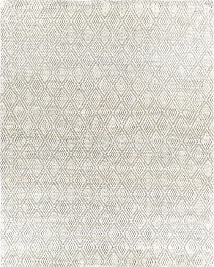Modern Geometrical Textured Hand Woven Ivory and Black Jute Area Rug - The Rug Decor
