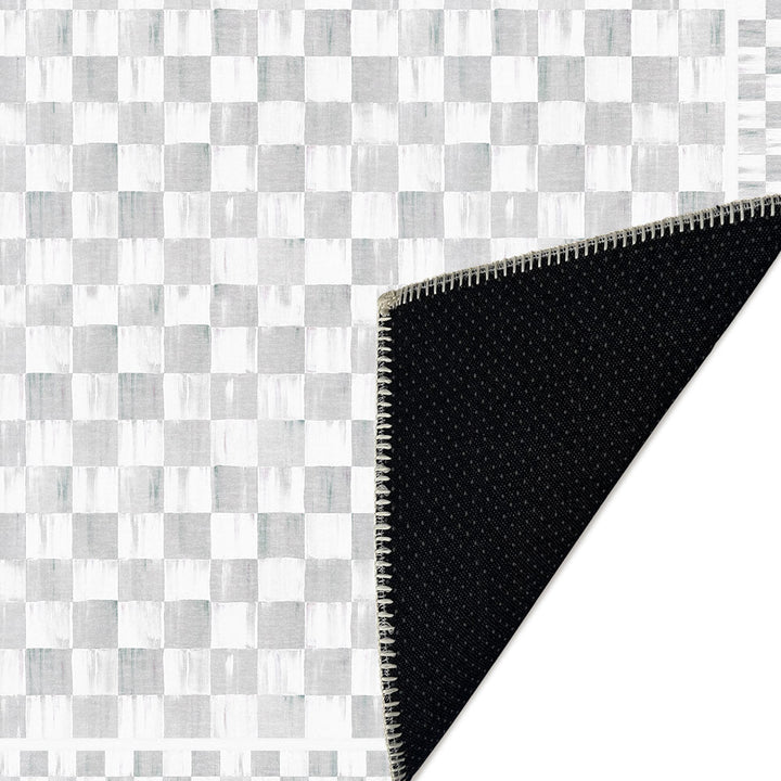 Modern Geometrical White Machine Washable Cotton Area Rug - The Rug Decor