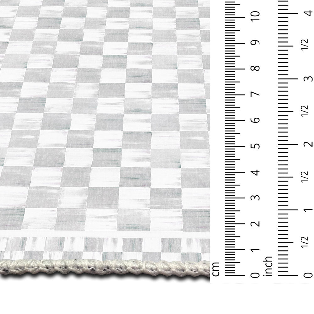 Modern Geometrical White Machine Washable Cotton Area Rug - The Rug Decor