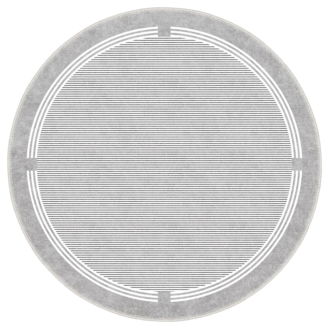 Modern Grey Machine Washable Cotton Area Rug - The Rug Decor