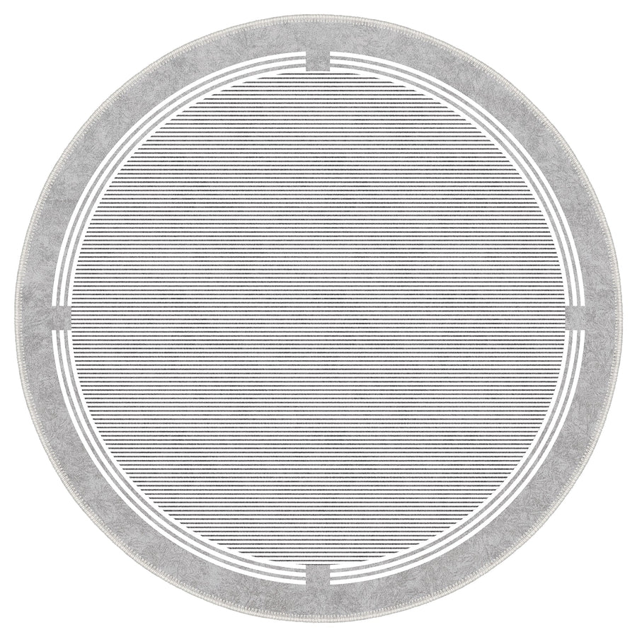 Modern Grey Machine Washable Cotton Area Rug - The Rug Decor