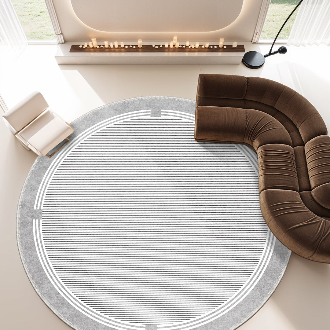 Modern Grey Machine Washable Cotton Area Rug - The Rug Decor