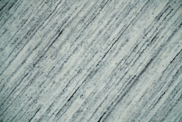 Modern Handloom Ivory, Charcoal, Silver 8x10 Contemporary Wool Area Rug - The Rug Decor