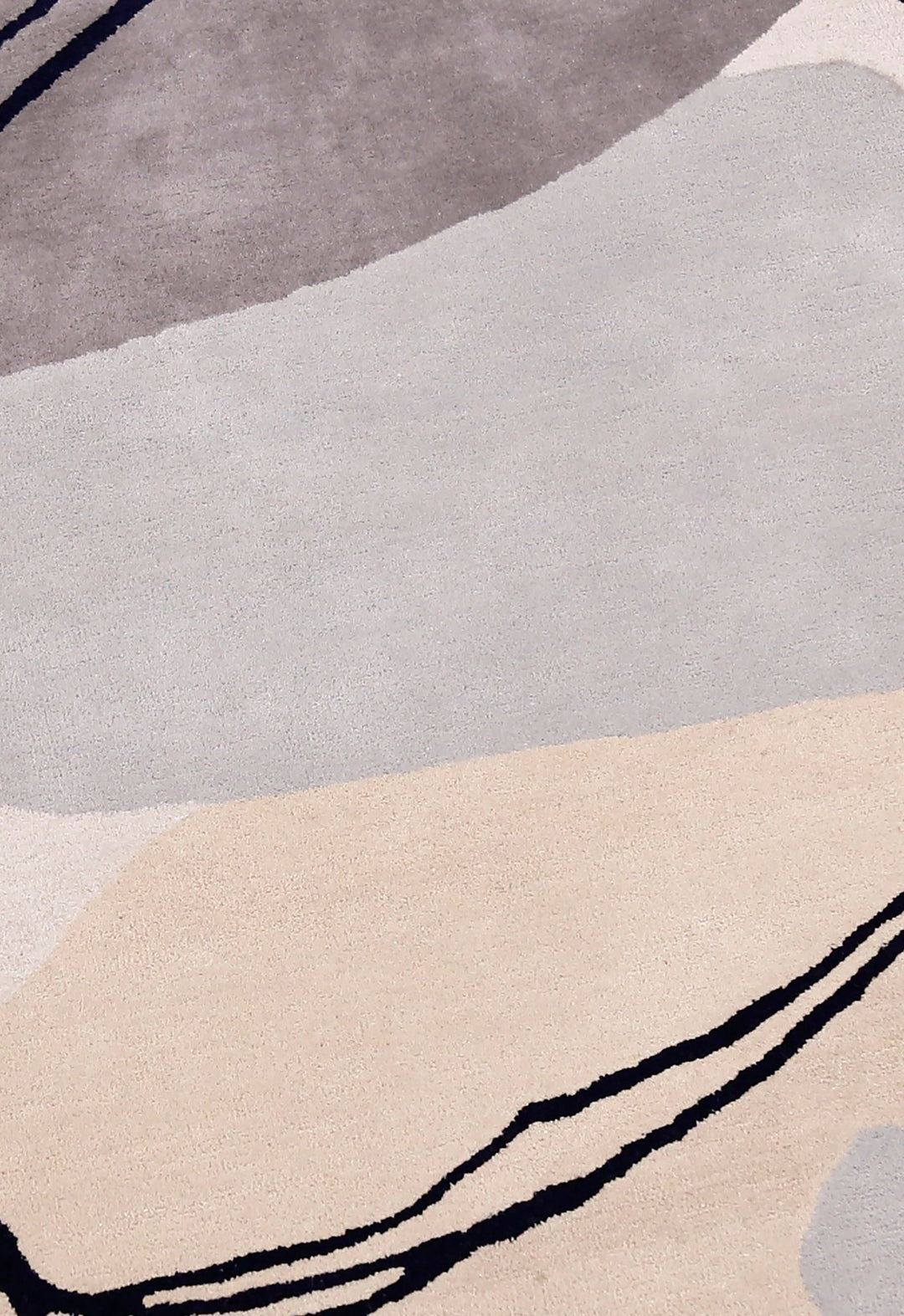 Modern Ink Loop Multicolor Hand Tufted 4x6 Wool Area Rug - The Rug Decor