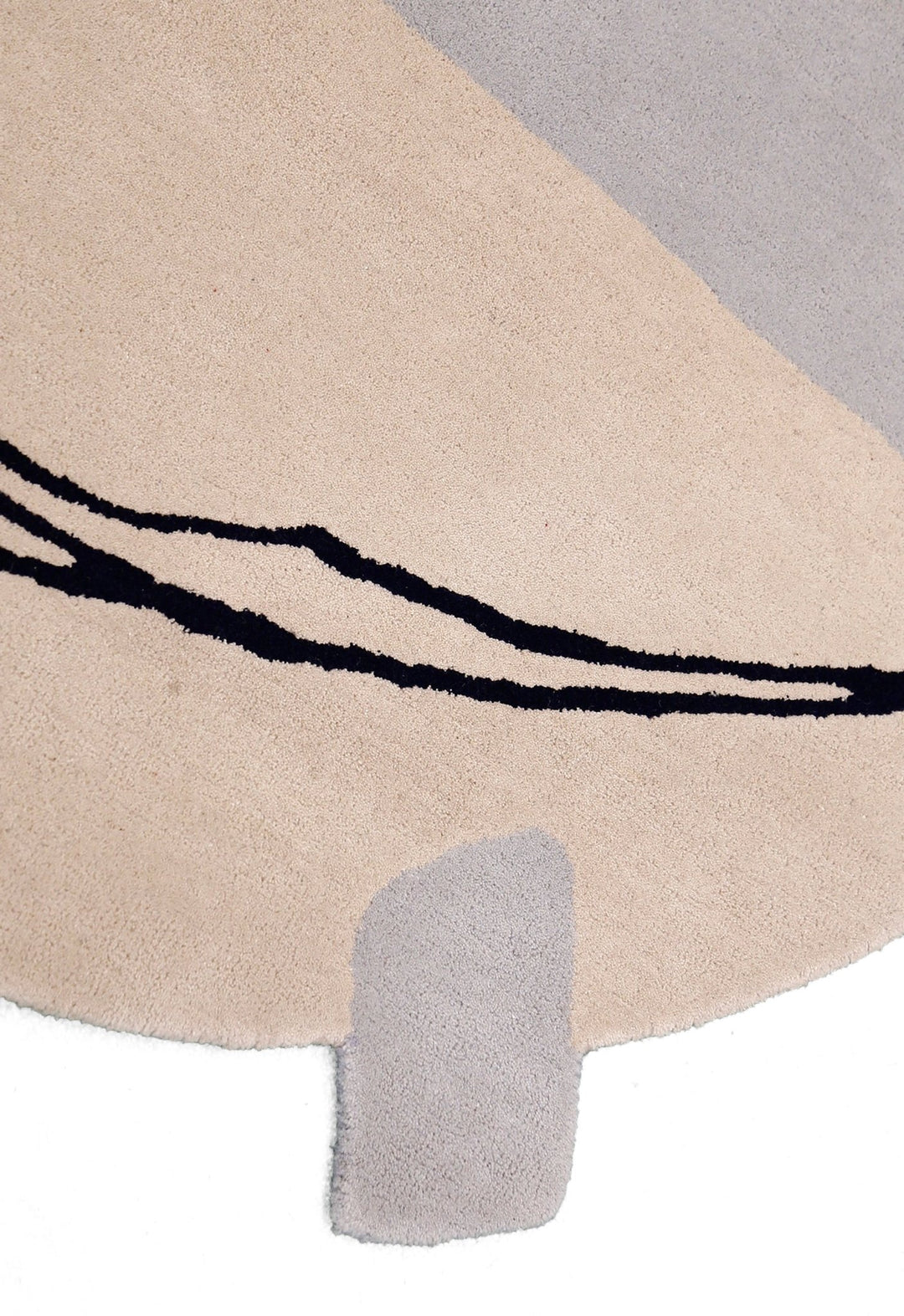 Modern Ink Loop Multicolor Hand Tufted 4x6 Wool Area Rug - The Rug Decor