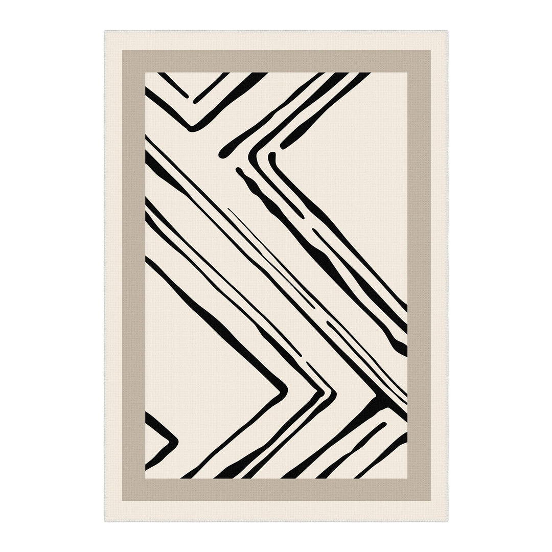 Modern Ivory Machine Washable Cotton Area Rug - The Rug Decor