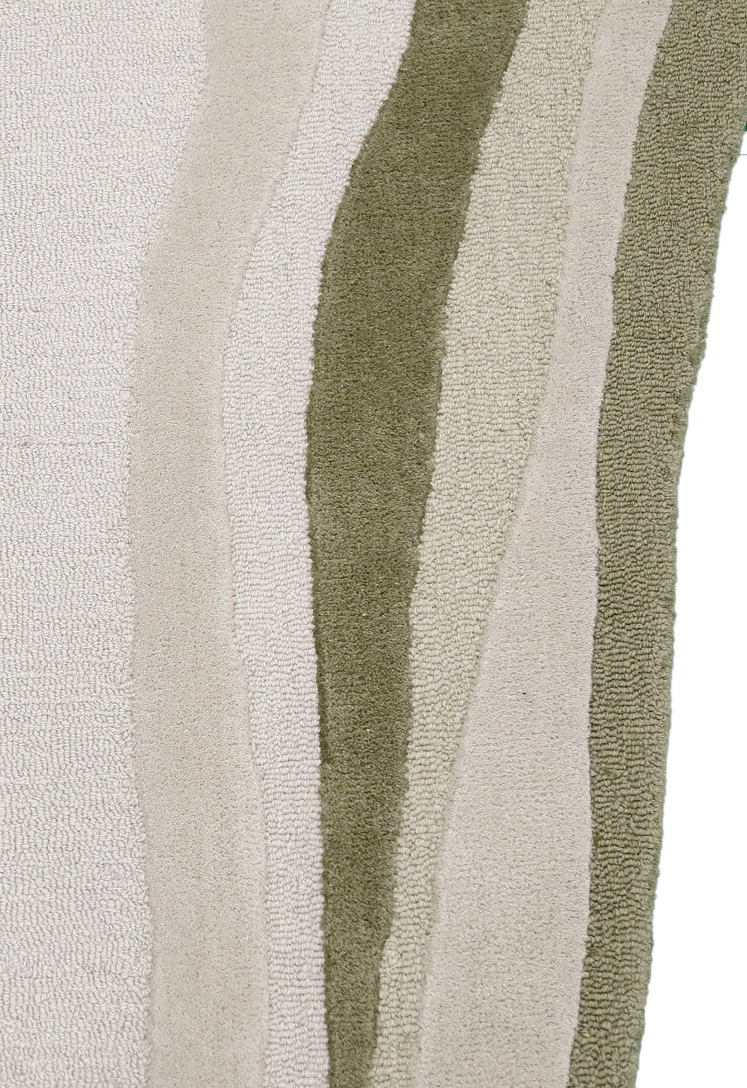 Modern Layered Pattern Ivory Hand Tufted 5x7 Wool Rug - The Rug Decor