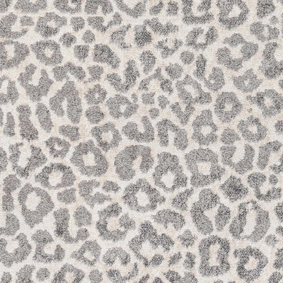 Modern Leopard design Ivory and Charcoal area rug - The Rug Decor