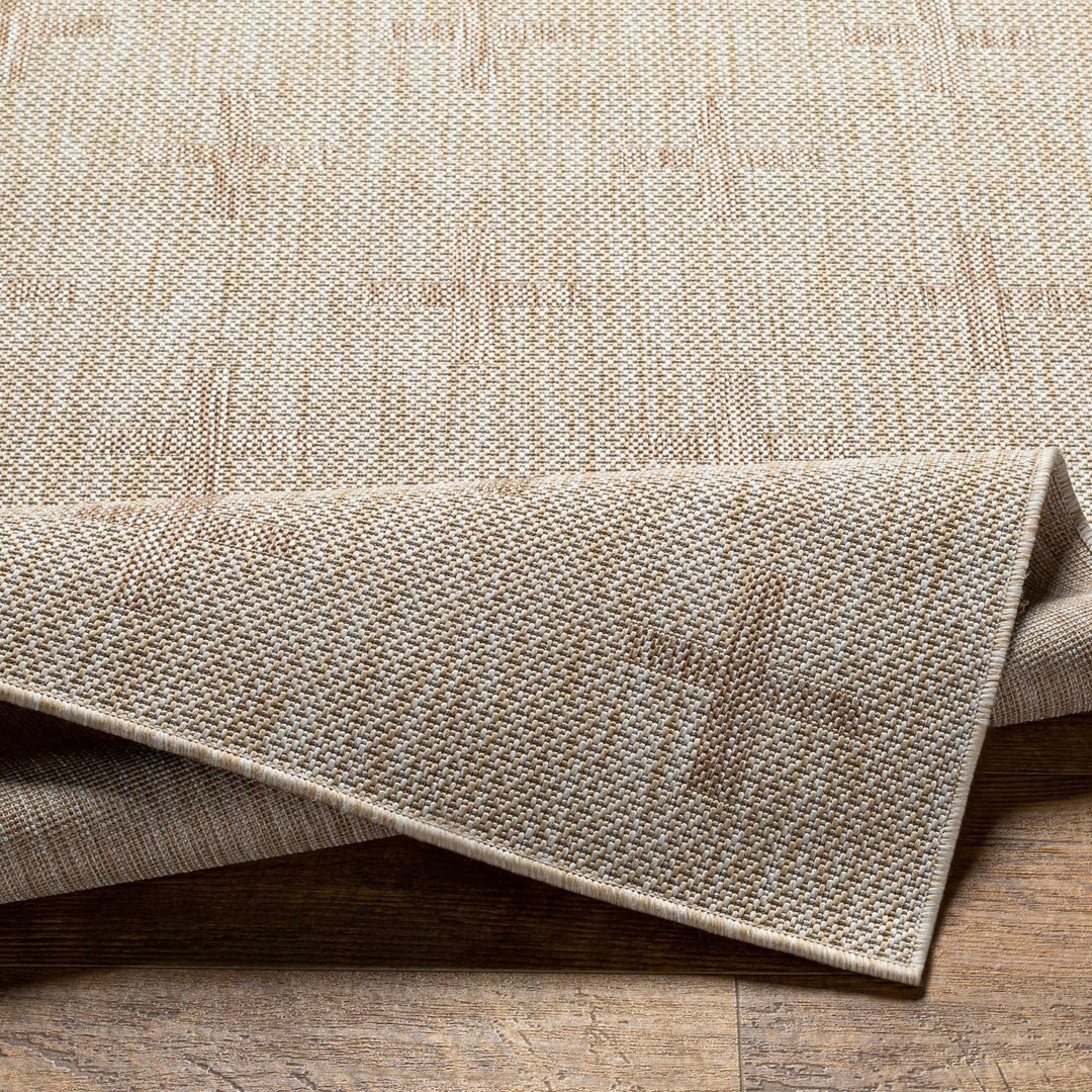 Modern Limbo Beige And Brown Machine Woven Outdoor Area Rug - The Rug Decor