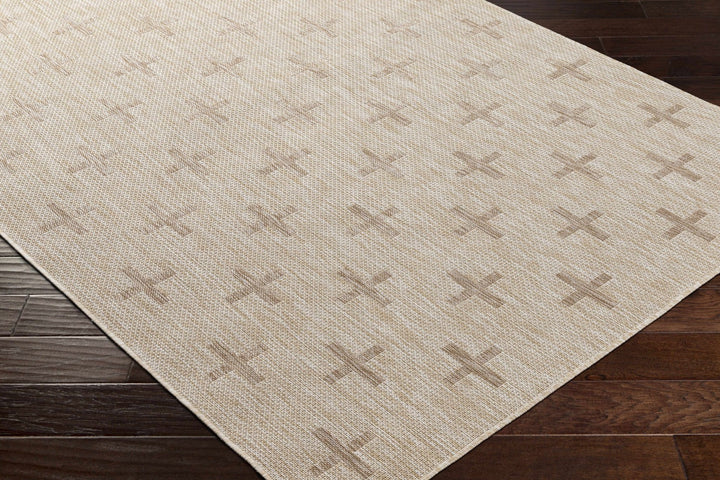 Modern Limbo Beige And Brown Machine Woven Outdoor Area Rug - The Rug Decor