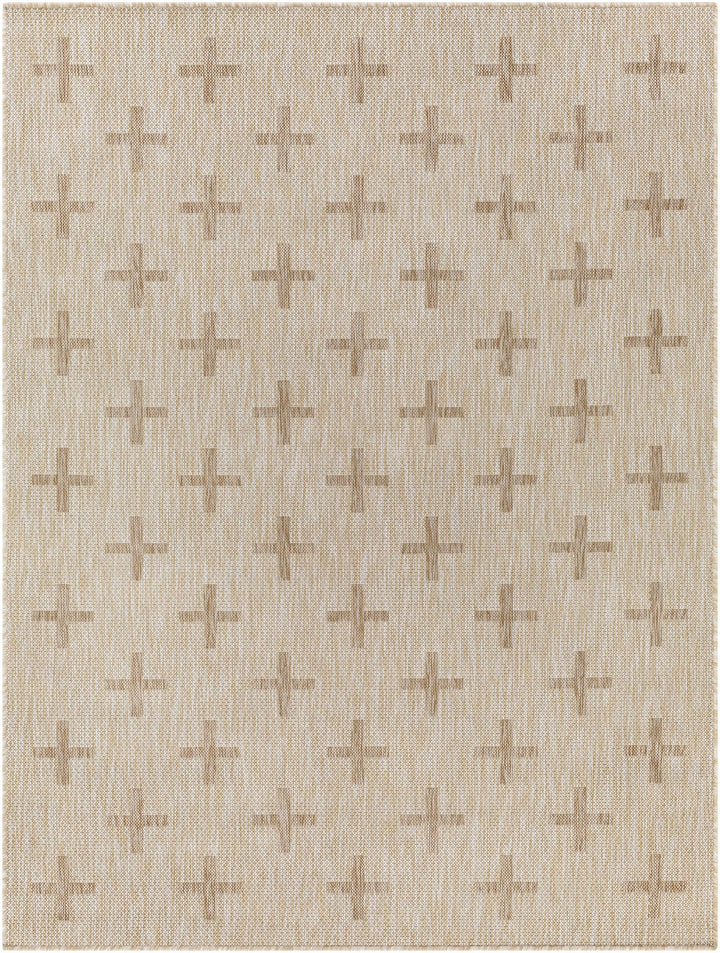 Modern Limbo Beige And Brown Machine Woven Outdoor Area Rug - The Rug Decor