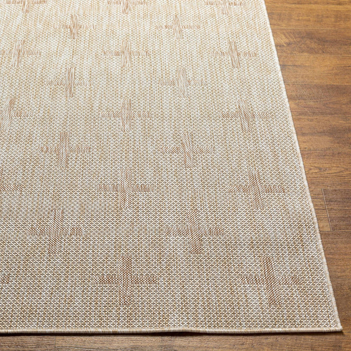 Modern Limbo Beige And Brown Machine Woven Outdoor Area Rug - The Rug Decor