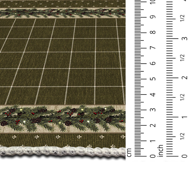 Modern Machine Washable Green Leafs Cotton Area Rug - The Rug Decor