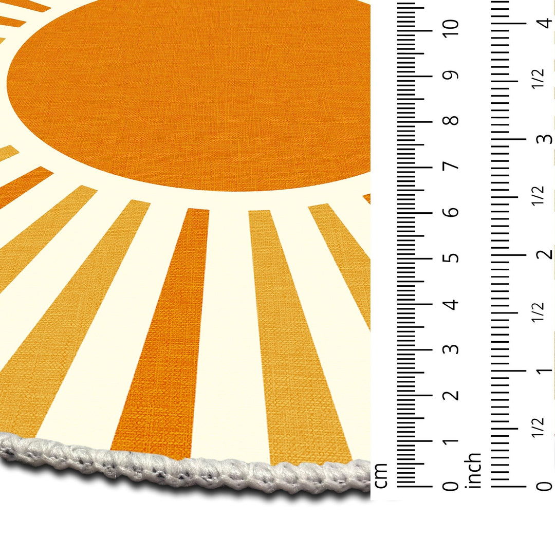 Modern Orange And Yellow Machine Washable Cotton Area Rug - The Rug Decor