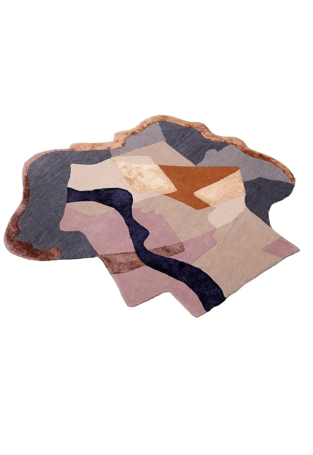 Modern Patch Mosaic Multicolor Hand Tufted 6x6 Wool Rug - The Rug Decor