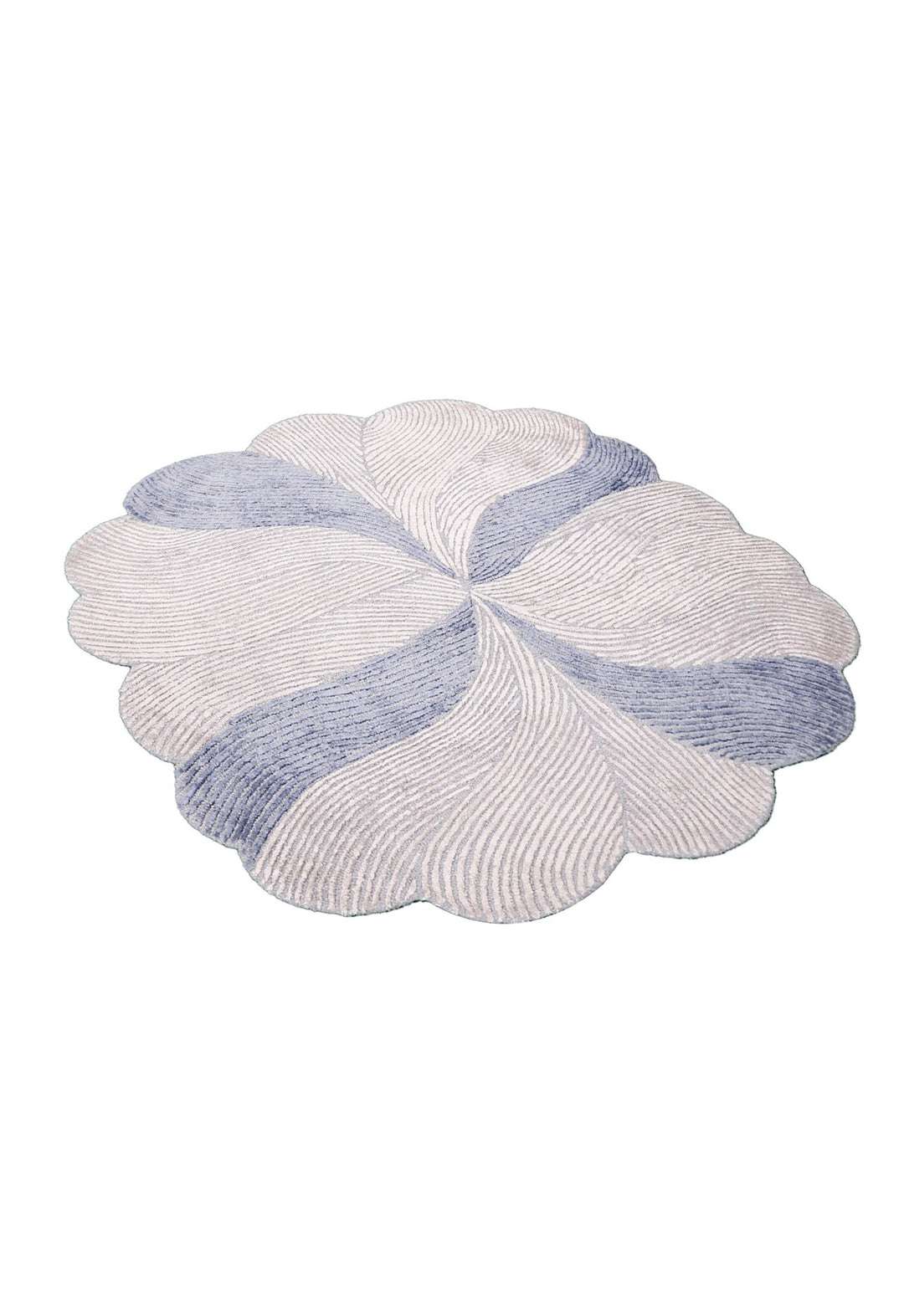 Modern Petal Ivory Hand Tufted 5x5 Wool Area Rug - The Rug Decor