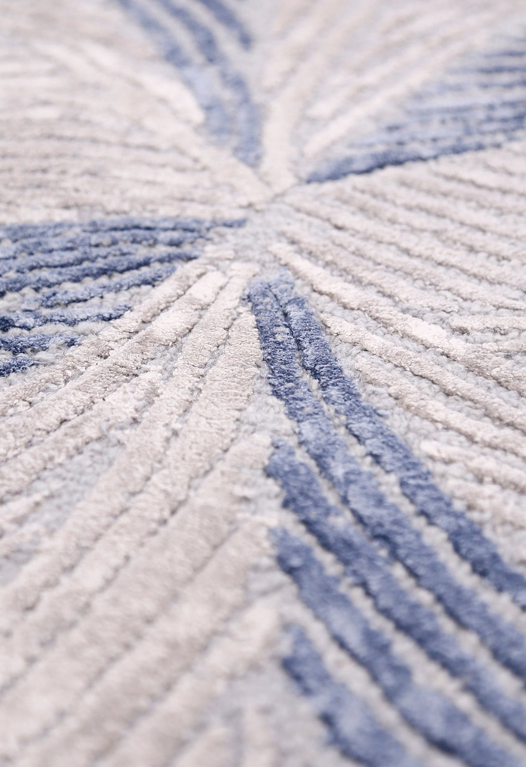 Modern Petal Ivory Hand Tufted 5x5 Wool Area Rug - The Rug Decor