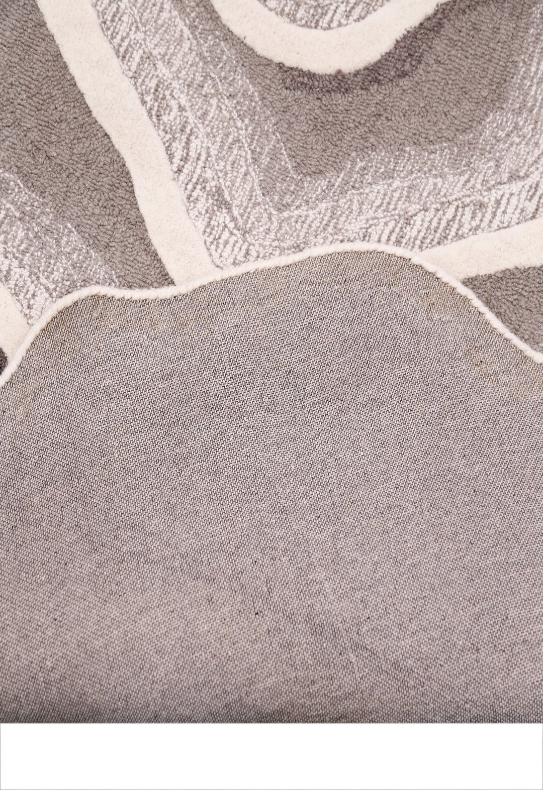 Modern Petal Layers Ivory Hand Tufted 6x8 Wool Area Rug - The Rug Decor