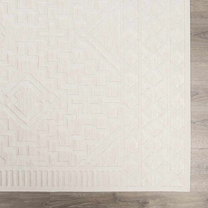 Modern Plumtree Off - White Machine Woven Outdoor Rug - The Rug Decor