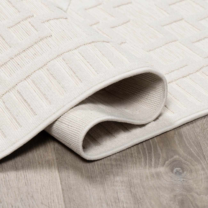 Modern Plumtree Off - White Machine Woven Outdoor Rug - The Rug Decor
