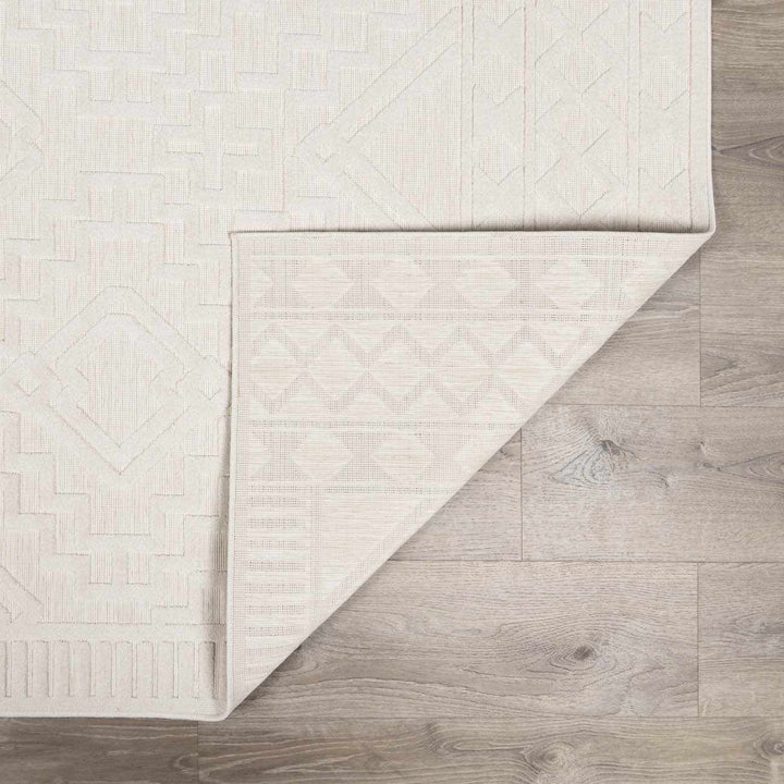 Modern Plumtree Off - White Machine Woven Outdoor Rug - The Rug Decor