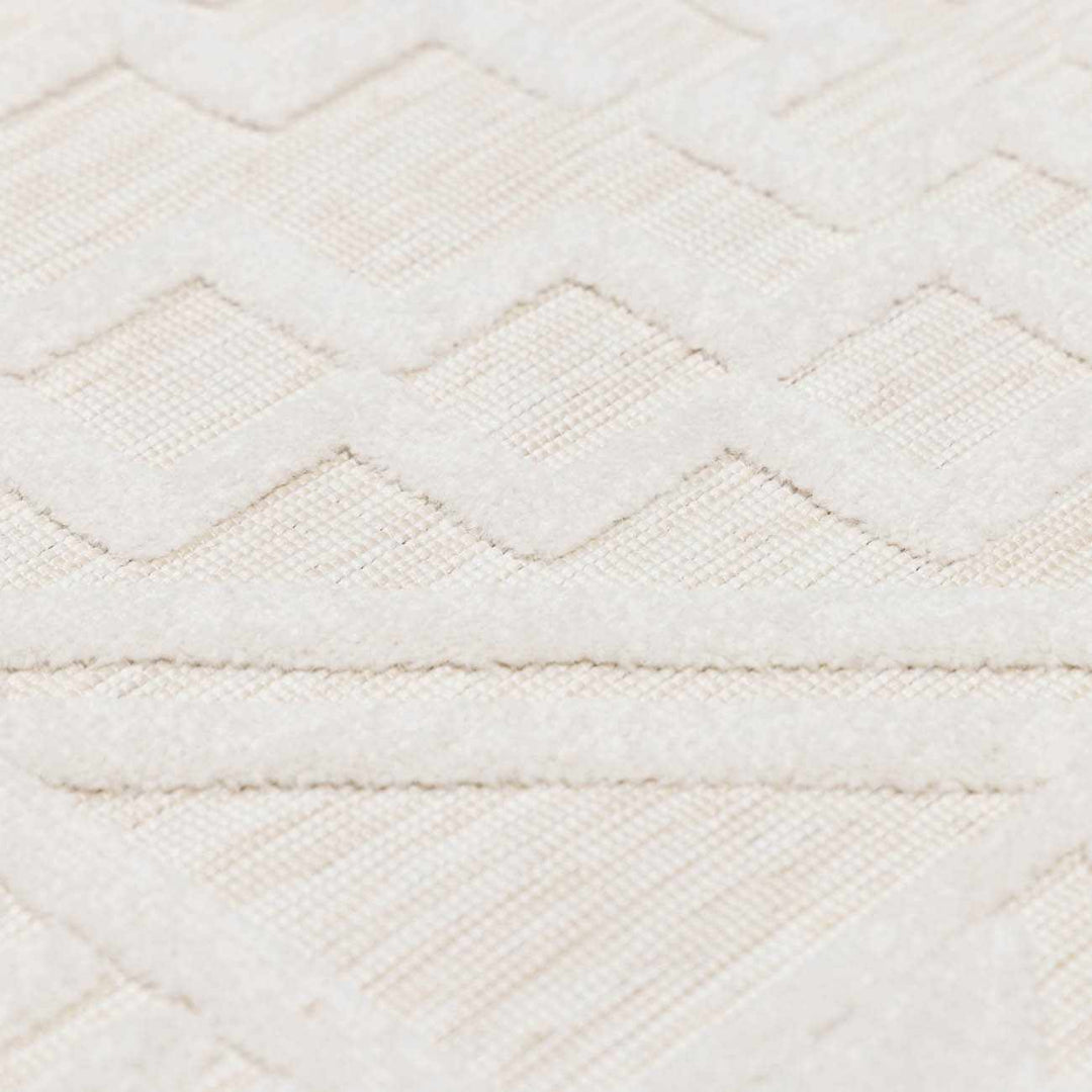 Modern Plumtree Off - White Machine Woven Outdoor Rug - The Rug Decor