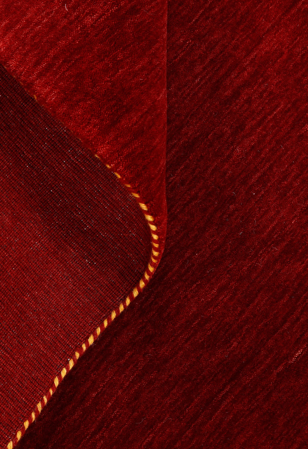 Modern Red Solid Design Hand Loomed Wool Area Rug - The Rug Decor