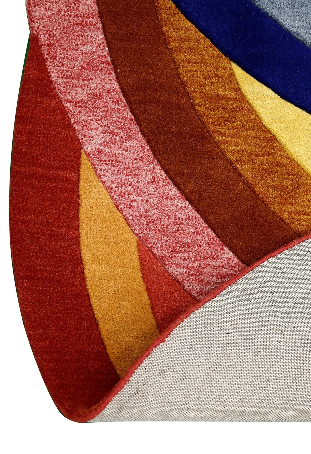 Modern Rings Golden Hand Tufted 5x7 Wool Area Rug - The Rug Decor