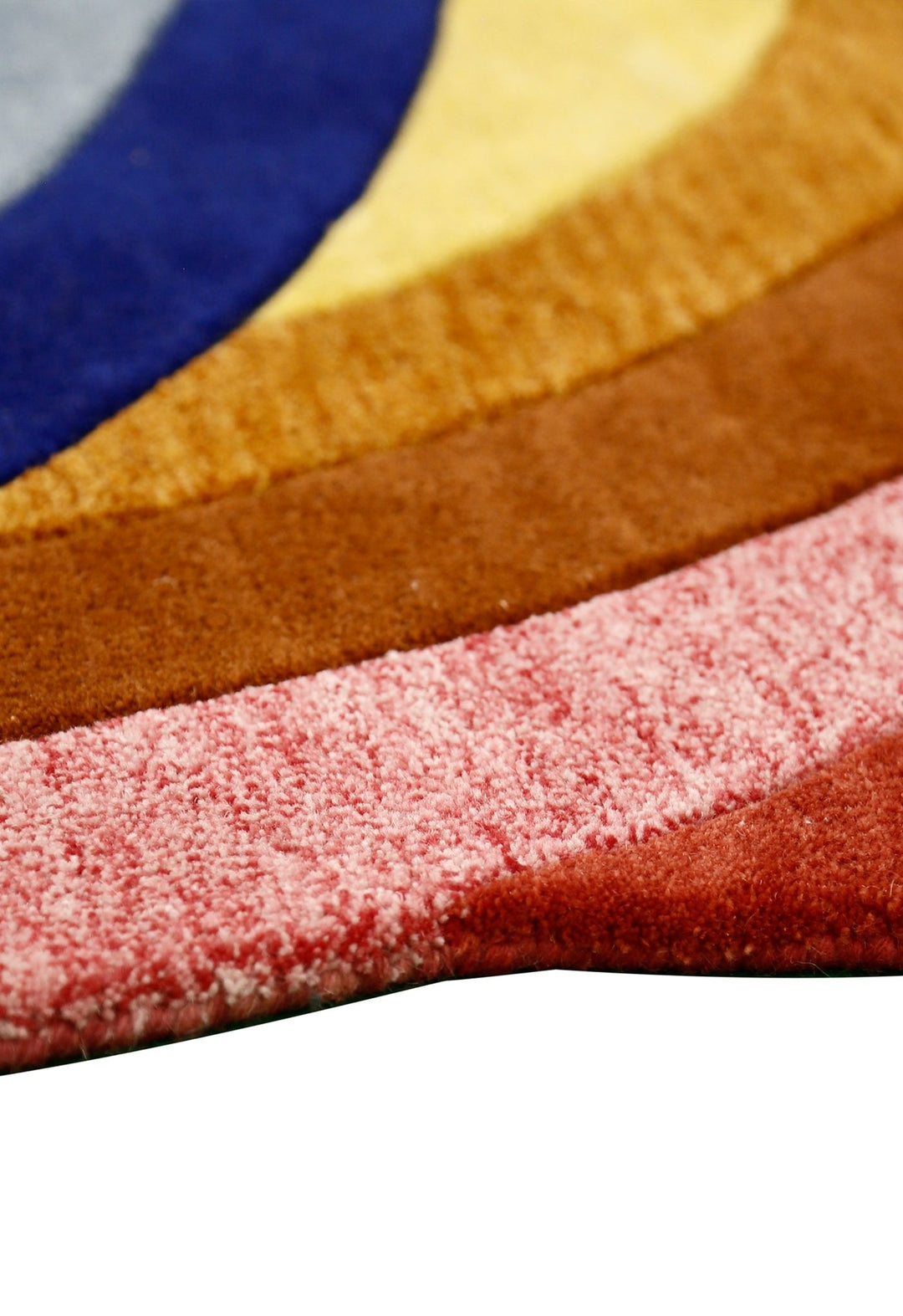 Modern Rings Golden Hand Tufted 5x7 Wool Area Rug - The Rug Decor