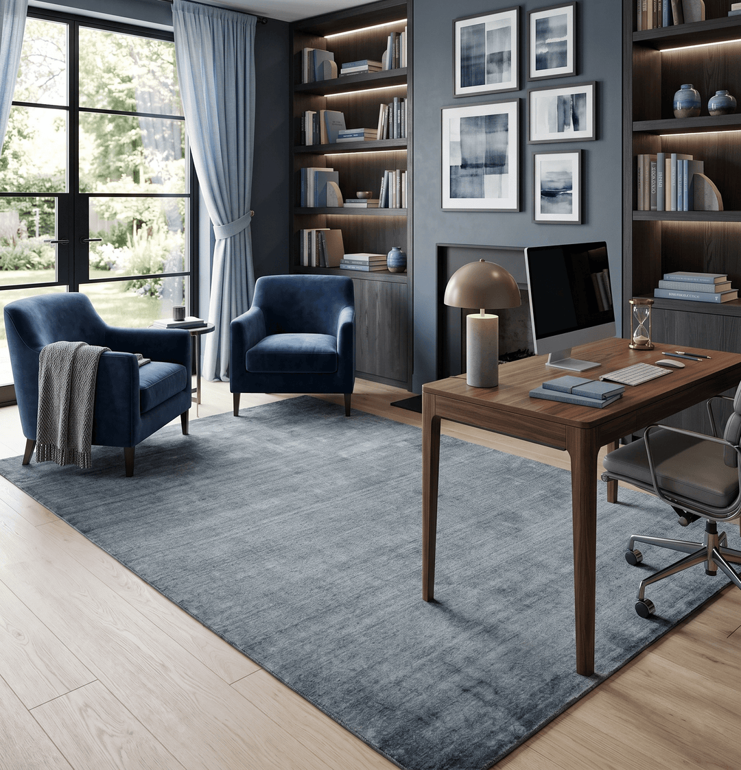 Modern Shaded Silver 5x7 Blended Wool Hand Woven Area Rug - The Rug Decor
