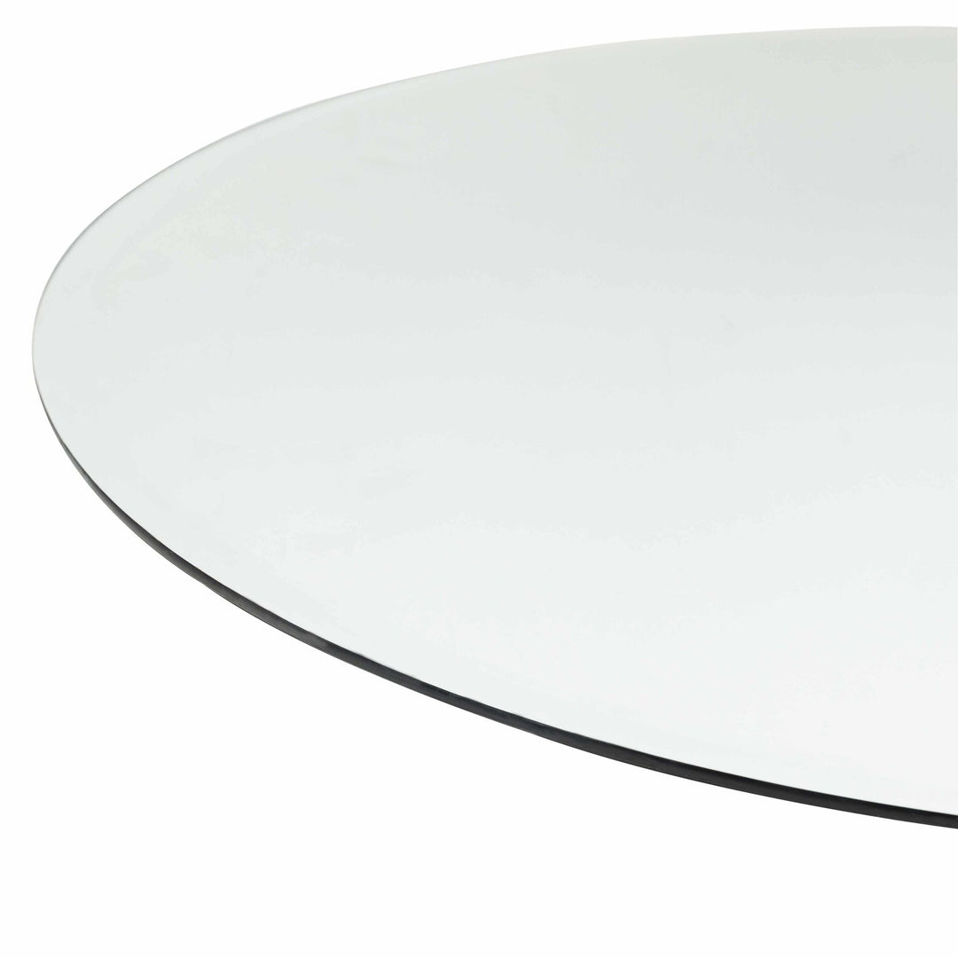 Modern Silver Framed Round Wall hanging Mirror - The Rug Decor