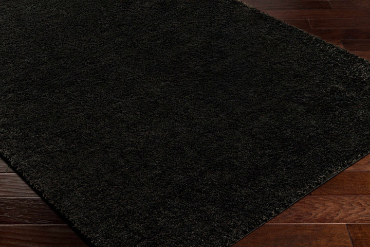 Modern Solid Black Plush Pile Moroccan Area Rug - The Rug Decor