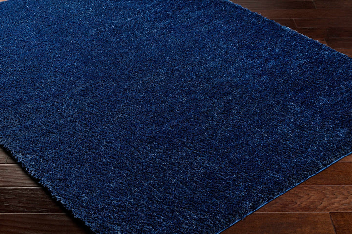 Modern Solid Blue Plush Pile Moroccan Area Rug - The Rug Decor