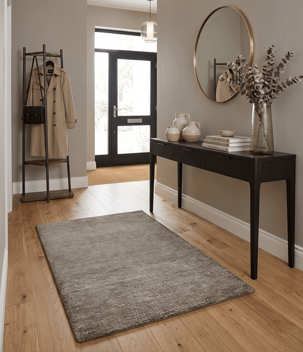 Modern Solid Brown 2x3 Hand Knotted Bamboo Silk Rug - The Rug Decor