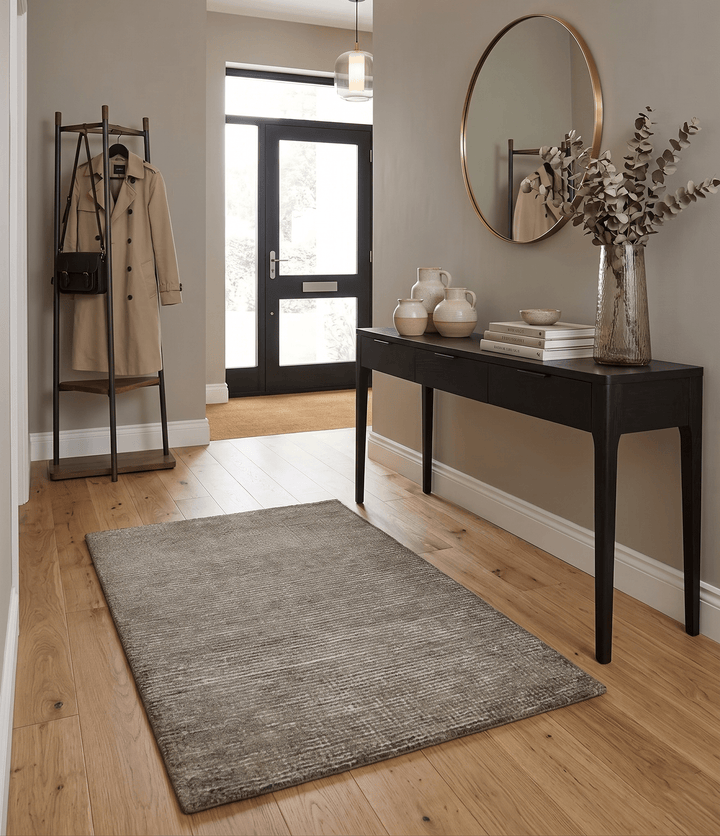 Modern Solid Brown 2x3 Hand Knotted Bamboo Silk Rug - The Rug Decor