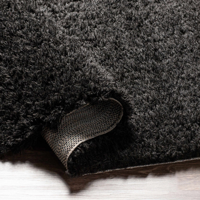 Modern Solid Charcoal Moroccan Style Plush Pile Area Rug - The Rug Decor